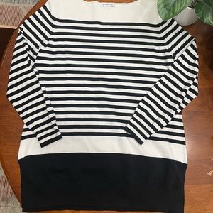 Liz Claiborne Black and White Striped Sweater